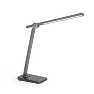 Lampy stojące - Lampka biurkowa LED lampa nocna stołowa LL UNHED LED GR szara dotykowa - miniaturka - grafika 1