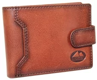 Portfele - Portfel Męski Skórzany EL FORREST Mały Z Zapinką Skóra Bydlęca Poziomy 916 R 29 RFID BRĄZOWY 11 x 8 x 2 [cm] - miniaturka - grafika 1