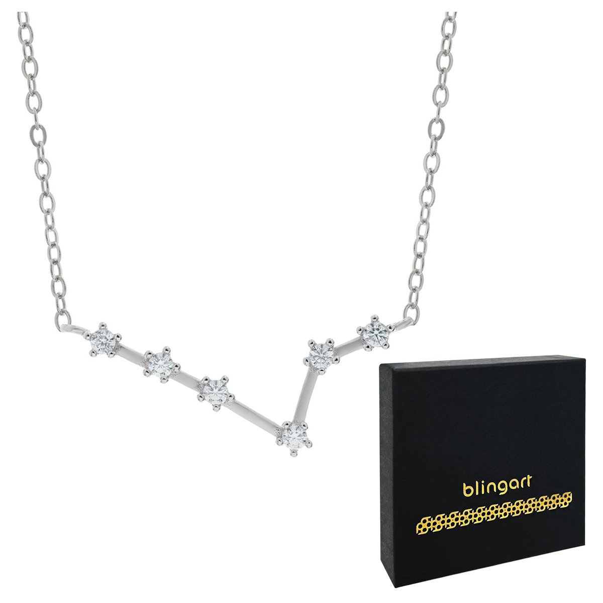 Naszyjnik srebrny znak zodiaku RYBY