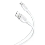 Kable USB - XO Kabel NB212 USB - microUSB 1,0 m 2,1A biały - miniaturka - grafika 1