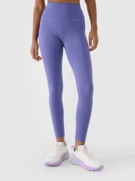 4F legginsy sportowe damskie do ćwiczeń 4FRSS25TFTIF306 fioletowy