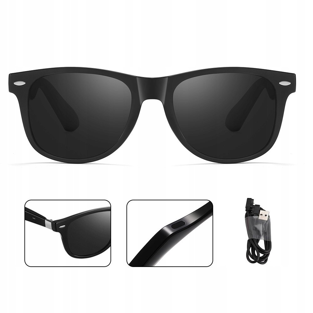 INTELIGENTNE OKULARY BLUETOOTH Z AI JĘZYKÓW REDUKCJĄ ŚWIATŁA NIEBIESKIEGO