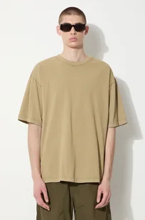 Vans t-shirt bawełniany Premium Standards Washed SS Tshirt LX męski kolor zielony gładki VN000GVUCUQ1 - Koszulki męskie - miniaturka - grafika 1