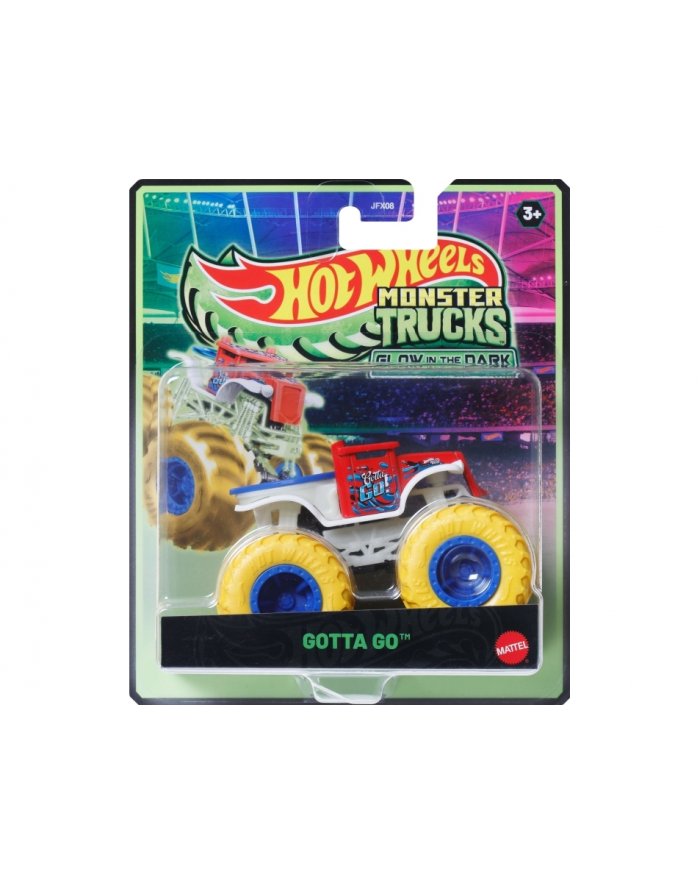 Hot Wheels Monster Trucks Pojazd 1:64 świecący w ciemności JFX08 MATTEL mix cena za 1 szt