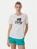 Koszulki i topy damskie - Roxy T-Shirt Oceanwave ERJZT06096 Biały Loose Fit - miniaturka - grafika 1