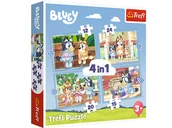 Puzzle - Trefl, Puzzle 4w1, Bluey i jego świat, 12/15/20/24 el. - miniaturka - grafika 1
