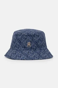 Tommy Hilfiger kapelusz kolor niebieski AW0AW16364 - Czapki damskie - miniaturka - grafika 1