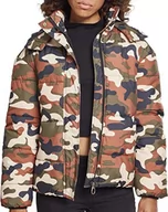 Kurtki damskie - Urban Classics Damska kurtka puchowa Camouflage kurtka zimowa Ladies Boyfriend Camo Puffer Jacket, wielokolorowy (Rustica 01456), S - miniaturka - grafika 1