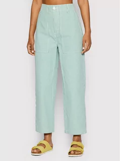 Spodnie damskie - Brixton Spodnie materiałowe Vancouver 04238 Zielony Relaxed Fit - grafika 1
