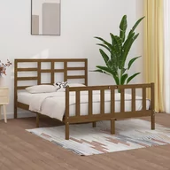 Łóżka - Lumarko Rama łóżka, miodowy brąz, lite drewno sosnowe, 120x200 cm - miniaturka - grafika 1