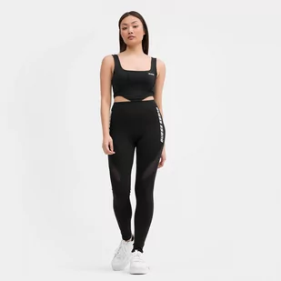 Damskie legginsy treningowe GUESS ANGELICA LEGGING 4/4 - czarne - Spodnie sportowe damskie - miniaturka - grafika 1