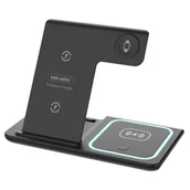 Ładowarki do telefonów - Ładowarka indukcyjna VEN-DENS VD-WLC001 3w1 15W Czarny - miniaturka - grafika 1