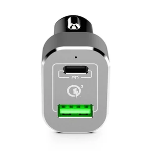 Crong Power Car Charger 63W - Ładowarka samochodowa USB-C PD 45W + USB 18W QuickCharge 3.0 (aluminium) - Ładowarki do telefonów - miniaturka - grafika 7