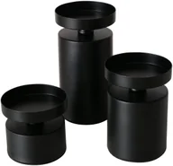 Świeczniki - Zestaw świeczników Boltze Home Meril na grube świece 7.5 cm 3 szt Czarny (4066076297115) - miniaturka - grafika 1