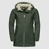 Płaszcze damskie - Jack Wolfskin Dziewczęcy płaszcz softshell Kissekat Windproof - miniaturka - grafika 1