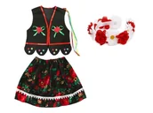 Dresy i komplety dla dziewczynek - ZESTAW KRAKOWIANKA CZARNY 116-140 3el - miniaturka - grafika 1