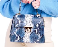 Torebki damskie - Torba Skórzana - Kuferek o fakturze krokodyla (6955) - miniaturka - grafika 1