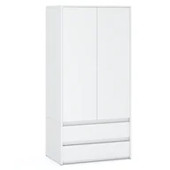 Szafy - Szafa HUGO Garderoba 2 Szuflady Drążek Biała Mat - miniaturka - grafika 1