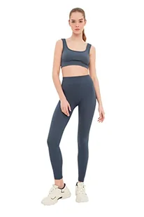 Damskie spodnie do jogi Trendyol z dzianiny, granatowy, XL-XXL - Spodnie damskie - miniaturka - grafika 1