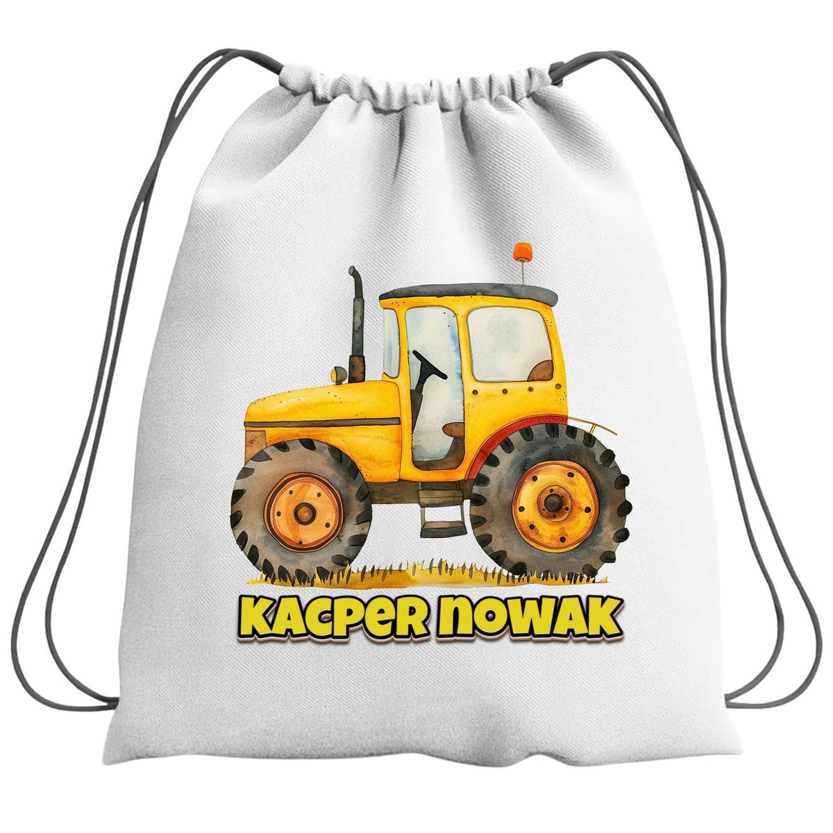 Plecak Worek Traktor Żółty Traktory Szkolny Na Buty WF Obuwie Z Napisem