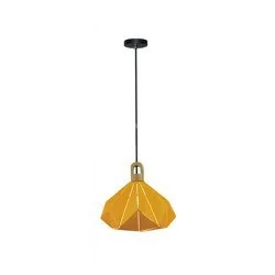 v-tac Oprawa Wisząca V-TAC Drewno Różowy Pastel Seria Pryzmat 320x270mm VT-7323 - Lampy sufitowe - miniaturka - grafika 1
