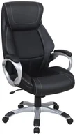 Fotele i krzesła biurowe - Fotel Biurowy ATB Obrotowy Czarny Ekoskóra - miniaturka - grafika 1