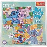 Puzzle - Trefl Puzzle 2x 50 2w1 Disney Stich 4+ - miniaturka - grafika 1