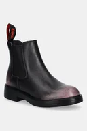 Botki damskie - Camper sztyblety skórzane Dean damskie kolor szary na płaskim obcasie K400761-007 - miniaturka - grafika 1