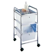 Szafki łazienkowe - Regał łazienkowy na kółkach Wenko Messina - miniaturka - grafika 1