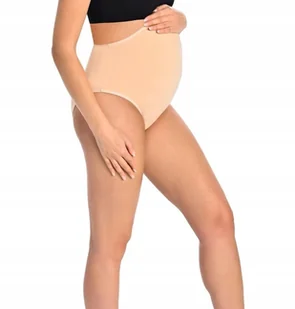 Majtki ciążowe bawełniane figi maxi Iris beżowe Beżowy XS - Bielizna ciążowa - miniaturka - grafika 1