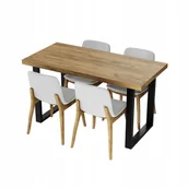 Stoły - Stół Kuchenny Do Jadalni Loft Dąb Czarny - miniaturka - grafika 1