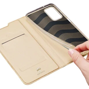 Dux Ducis Skin Pro kabura etui pokrowiec z klapką Samsung Galaxy A03s złoty - Etui i futerały do telefonów - miniaturka - grafika 9