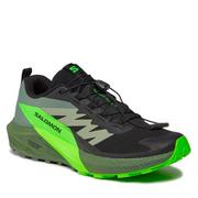 Buty sportowe męskie - Buty Salomon Sense Ride 5 L47311100 Black/Laurel Wreath/Green Gecko - miniaturka - grafika 1