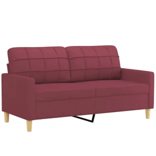 Sofa 2-osobowa, winna czerwień, 140 cm, tapicerowana tkaniną - Sofy i kanapy - miniaturka - grafika 3
