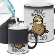 Kubki - Kubek Magiczny Czarny IM JUST BRAIN AFK Zmieniający Kolor HIT Zabawne Wzory - miniaturka - grafika 1