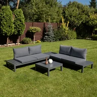 Meble ogrodowe - Narożnik ogrodowy Williams Dark Grey - FOCUS GARDEN - miniaturka - grafika 1