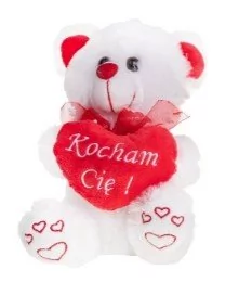 Biały Miś Z Sercem Duży - Maskotki i pluszaki - miniaturka - grafika 1