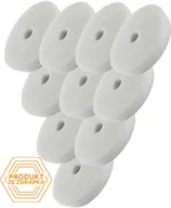 Akcesoria do mycia samochodu - Zestaw 10 szt. Honey Gąbka R-DA Biała twardy pad polerski - 80/90mm - miniaturka - grafika 1