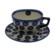 Filiżanki - Ceramiczny filiżanka kwadratowa Bolesławiec - miniaturka - grafika 1