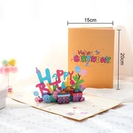 Kartki okolicznościowe i zaproszenia - Kartka Pocztowa Okolicznościowa 3D Pop-up Urodziny Wesołe Balony - miniaturka - grafika 1