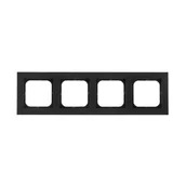 Klawisze i ramki - LEDart 4-krotna, pozioma i pionowa - Ospel SONATA R-4R/33, kolor czarny metalik - miniaturka - grafika 1