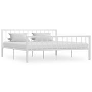 Łóżka - vidaXL Rama łóżka, biała, metalowa, 180 x 200 cm - miniaturka - grafika 1