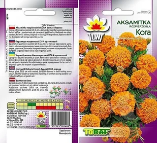 Nasiona Aksamitka Kora Pomarańczowa Toraf - Nasiona i cebule - miniaturka - grafika 1
