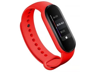 Pasek gumowy soft Alogy do Xiaomi Mi Band 5 Czerwony + 5x Folia Alogy - Akcesoria do smartwatchy - miniaturka - grafika 1