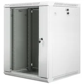 Szafy rack - Lanberg Szafa 19" 15U, 600x600, szara, FLAT PACK WF01-6615-10S - miniaturka - grafika 1