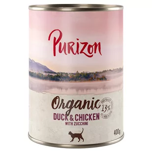 Purizon Organic, 6 x 400 g - Kaczka i kurczak z cukinią - Mokra karma dla kotów - miniaturka - grafika 1