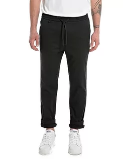 Spodnie męskie - Replay spodnie męskie smart business, 098 BLACK, 33W / 30L - grafika 1