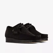 Półbuty damskie - Clarks Wallabee Women [black suede] - rozmiar 39 - miniaturka - grafika 1
