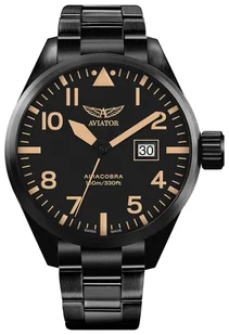 Zegarek Zegarek Aviator V.1.22.5.157.5 AIRACOBRA P42 BIG DATE Quartz - Zegarki męskie - miniaturka - grafika 1