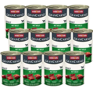 ANIMONDA Grancarno Adult Dog smak: Dziczyzna 400g - Mokra karma dla psów - miniaturka - grafika 1